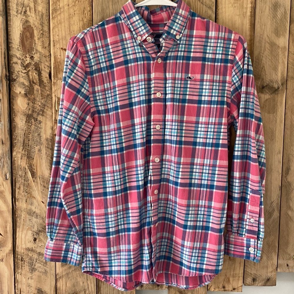 Vineyard Vines Middleton Place Plaid Performance Flannel Slim Tucker Shirt - Picture 1 of 12